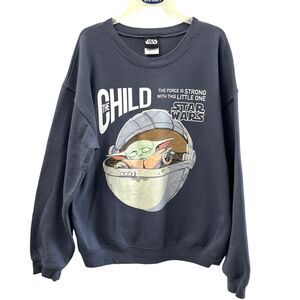 Star‎ Wars The Child Baby Yoda Force Is Strong Sweatshirt Size XL Juniors